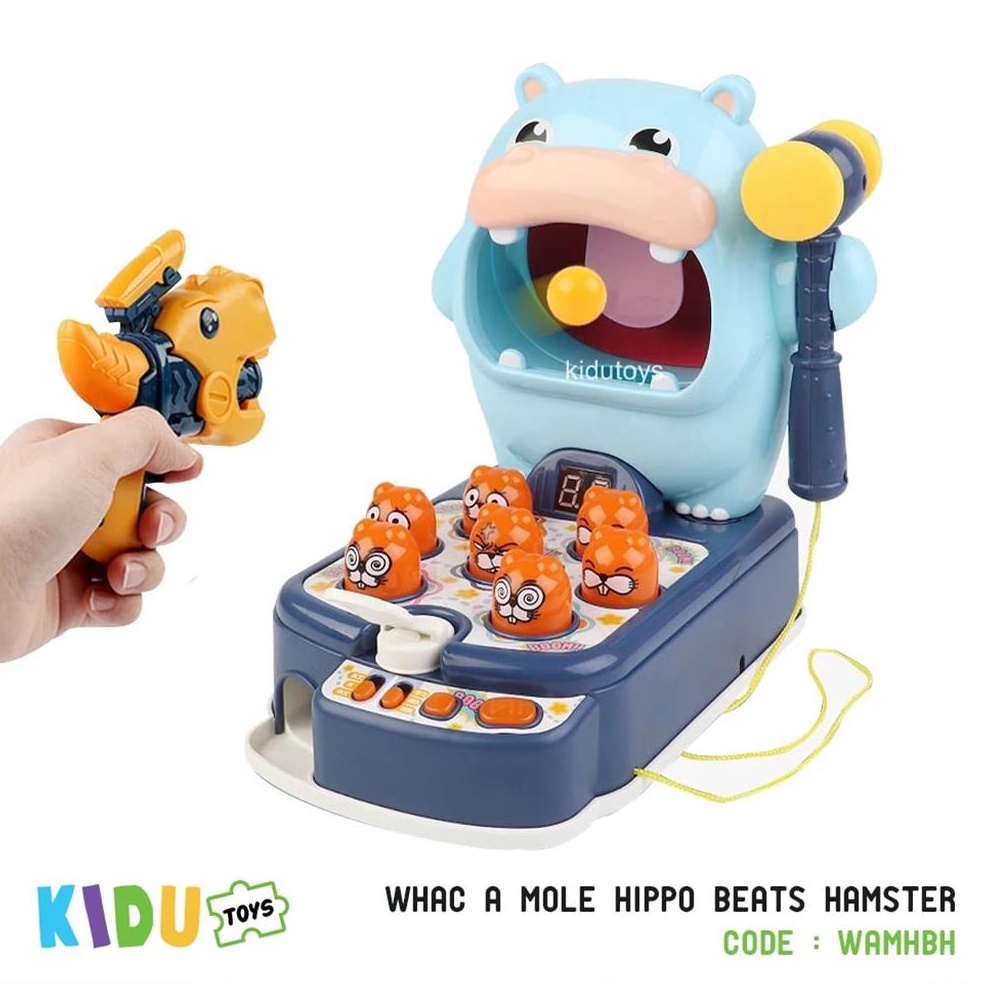 Best Seller.. Mainan Anak Mole Pukul Tupai Whack A Mole / Whac A Mole Hippo Beats Hamster Kidu Toys