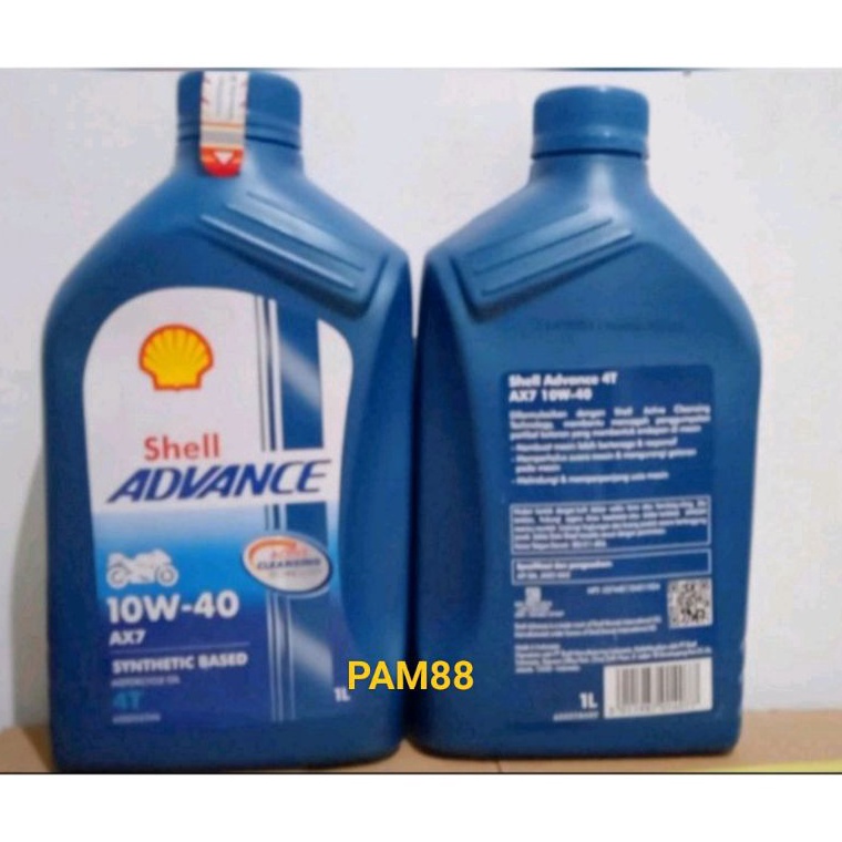 Harga Termuraah.. Oli shell advance ..1 liter AX 7 / 4 T..10 W - 40