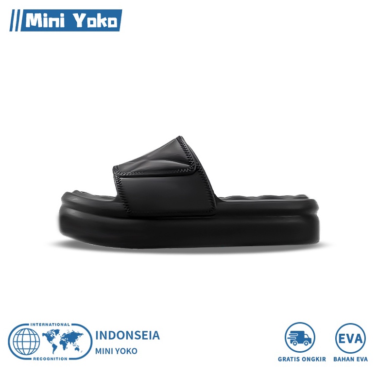 Tren Terbaru.. Mini Yoko Sendal Wanita Terbaru import Jelly Karet Sandal Slop Flat Rumahan Empuk Ela