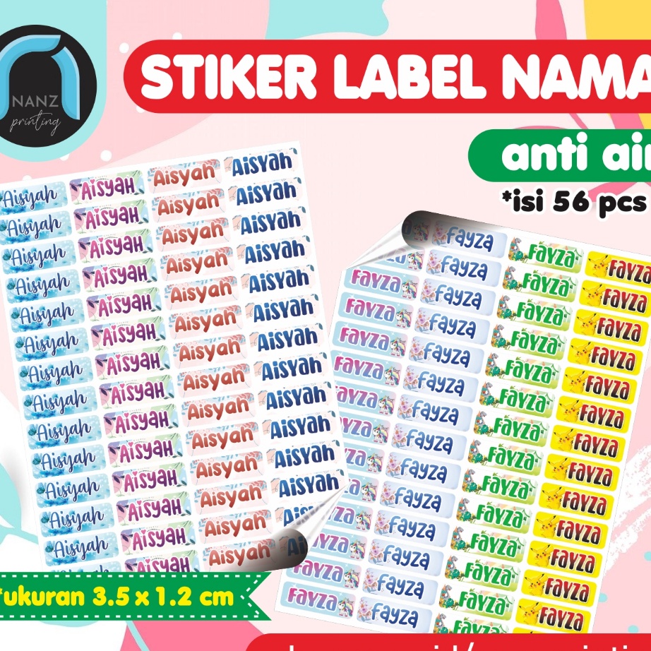 

✯ XIII 79105 STIKER NAMA CUSTOM - LABEL NAMA CUSTOM - WATERPROOF >XG34448< ≼≽