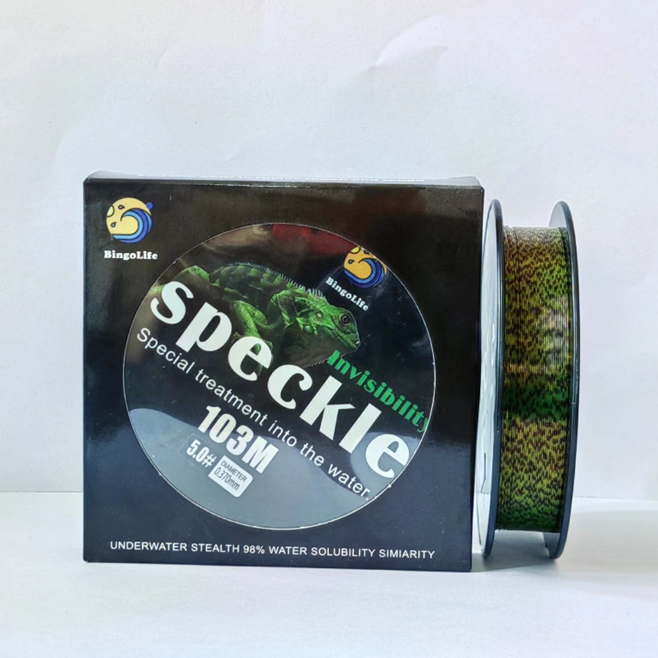Termurah.. Fishing Line Nilon 100m Invisible Alat Senar Pancing Anti Keriting Kuat Senar Speckle Ori
