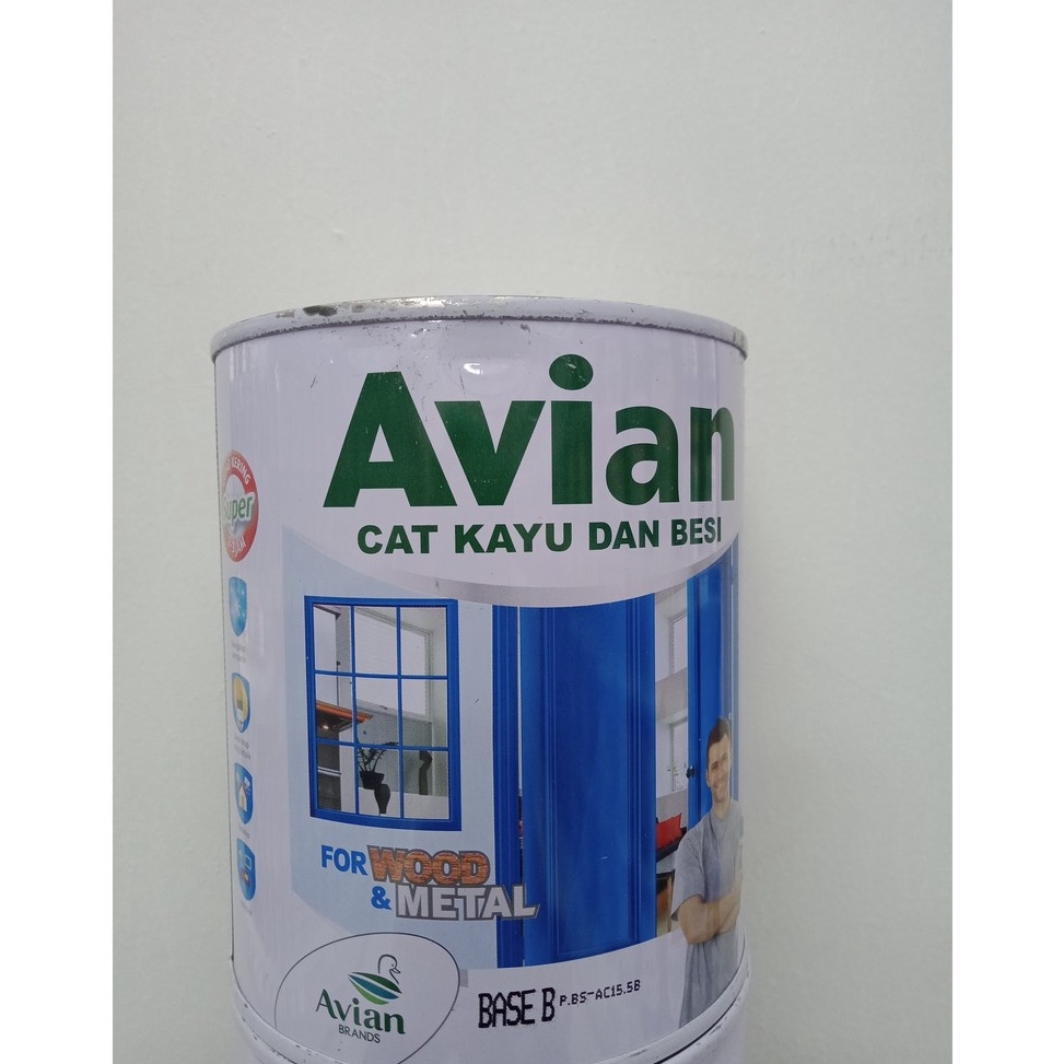 PALING DICARI!. CAT AVIAN HIGH GLOSS ENAMEL ( UNTUK KAYU DAN BESI ) 1 KG WARNA PUTIH BASE A 731 SUPE