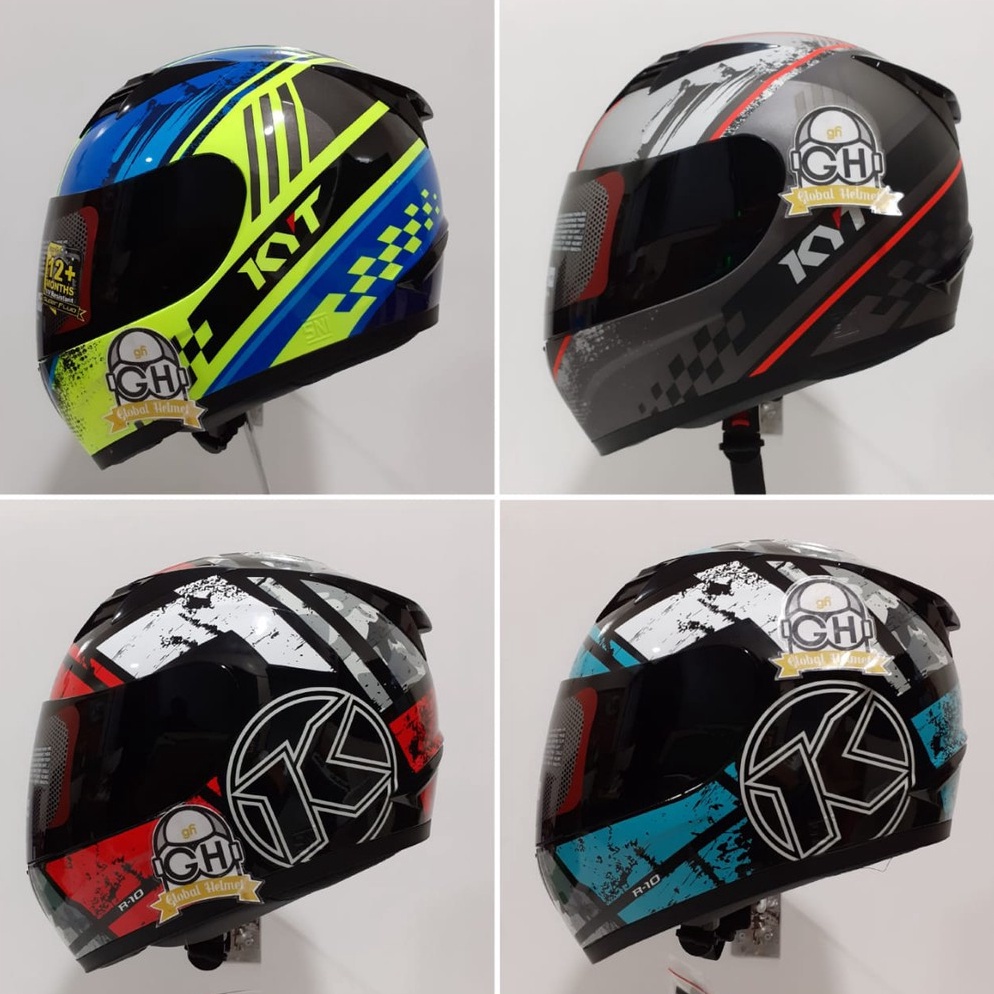 Big Sale!.. HELM KYT R10 SERIES #3 & #4 ALL VARIANT R-10 KYT R-10 SMOKE VISOR