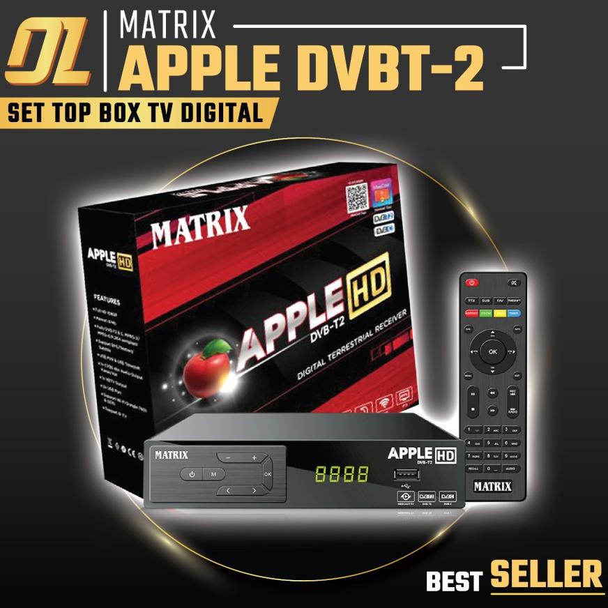 Sale Stb Matrix Set Top Box Receiver Siaran Digital Tv Apple Hd Dvb-T2 Merah / Stb Tv Digital / Stb 