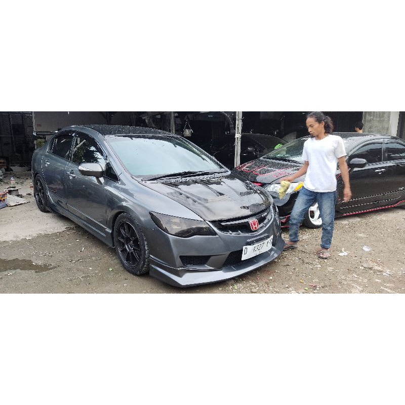 kap mesin civic fd carbon