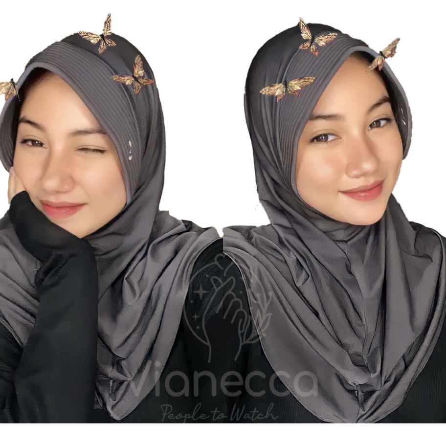 DEN335 Kerudung Bergo Hamidah Ukuran S Hijab Instan Premium <>