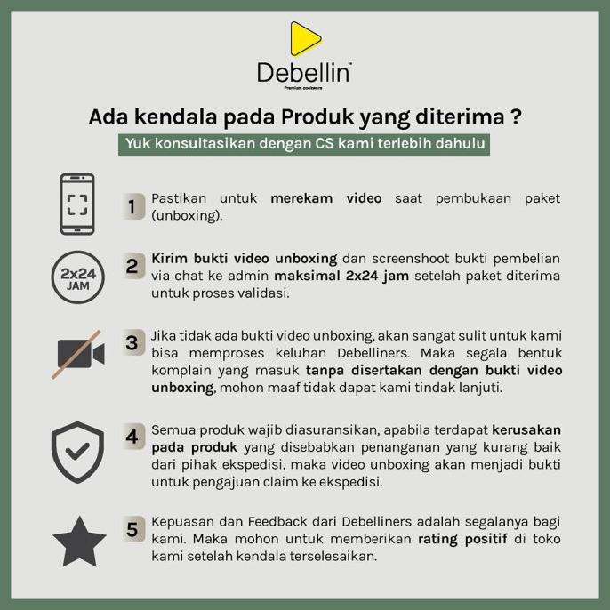 Debellin Black Mini Grill Pan 14 Cm - Pemanggang Granite Premium