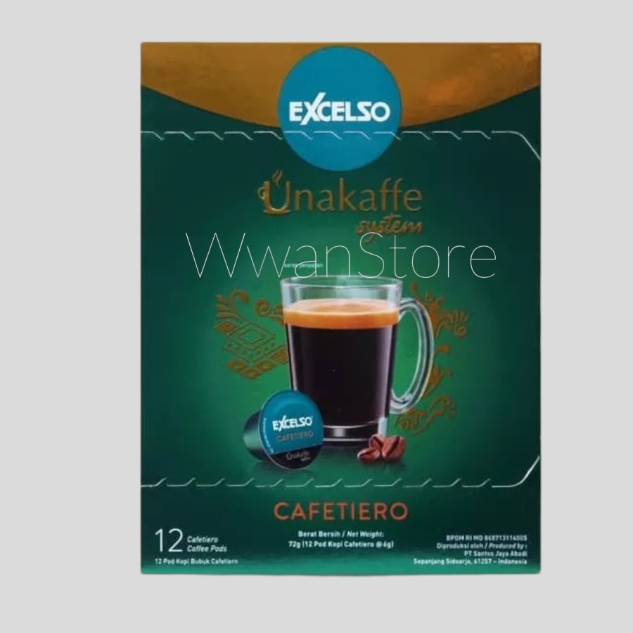 

Kopi Excelso Unakaffe Cafetiero 12x6gr