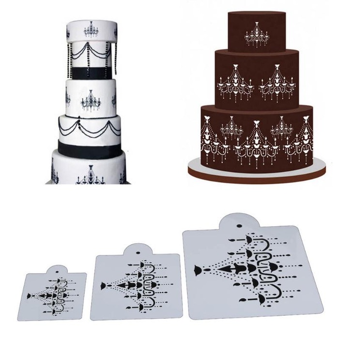 

Best Seller Cake Stencil - Chandelier Pattern (3Pcs)