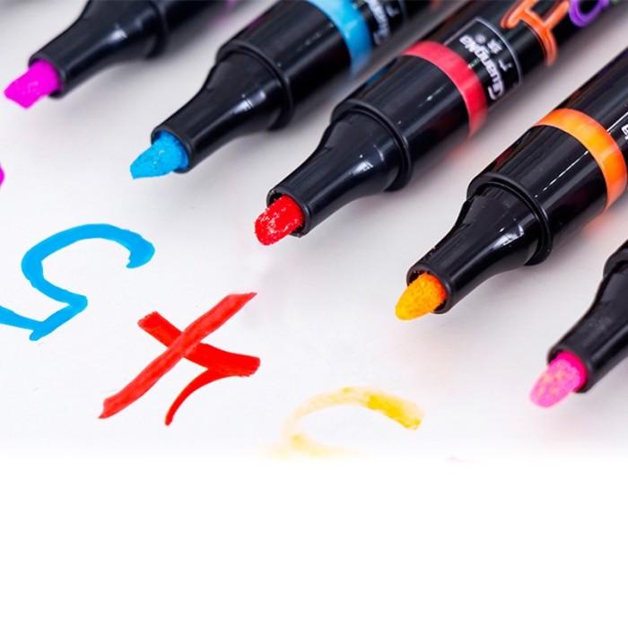 

8PCS NEW ERASABLE FLUORESCENT PEN HIGHLIGHTER PEN GLASS WHITEBOARD MAR