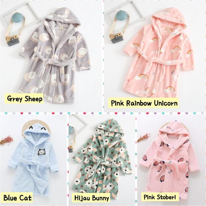 Kimono Handuk Anak Jubah Handuk Anak Perempuan Laki Laki Baju Handuk