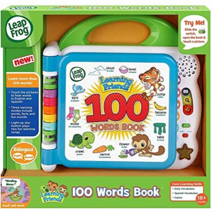 Leapfrog Learning Friends 100 Words Book English - Spanish Or China