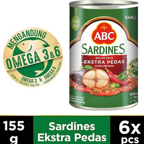 

GZBS6202 Terbaru ABC Sarden Saus Extra Pedas 155 gr - Multipack 6 pcs