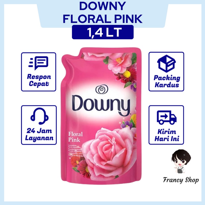 Downy Floral Pink Pewangi & Pelembut Pakaian 1,4 Liter