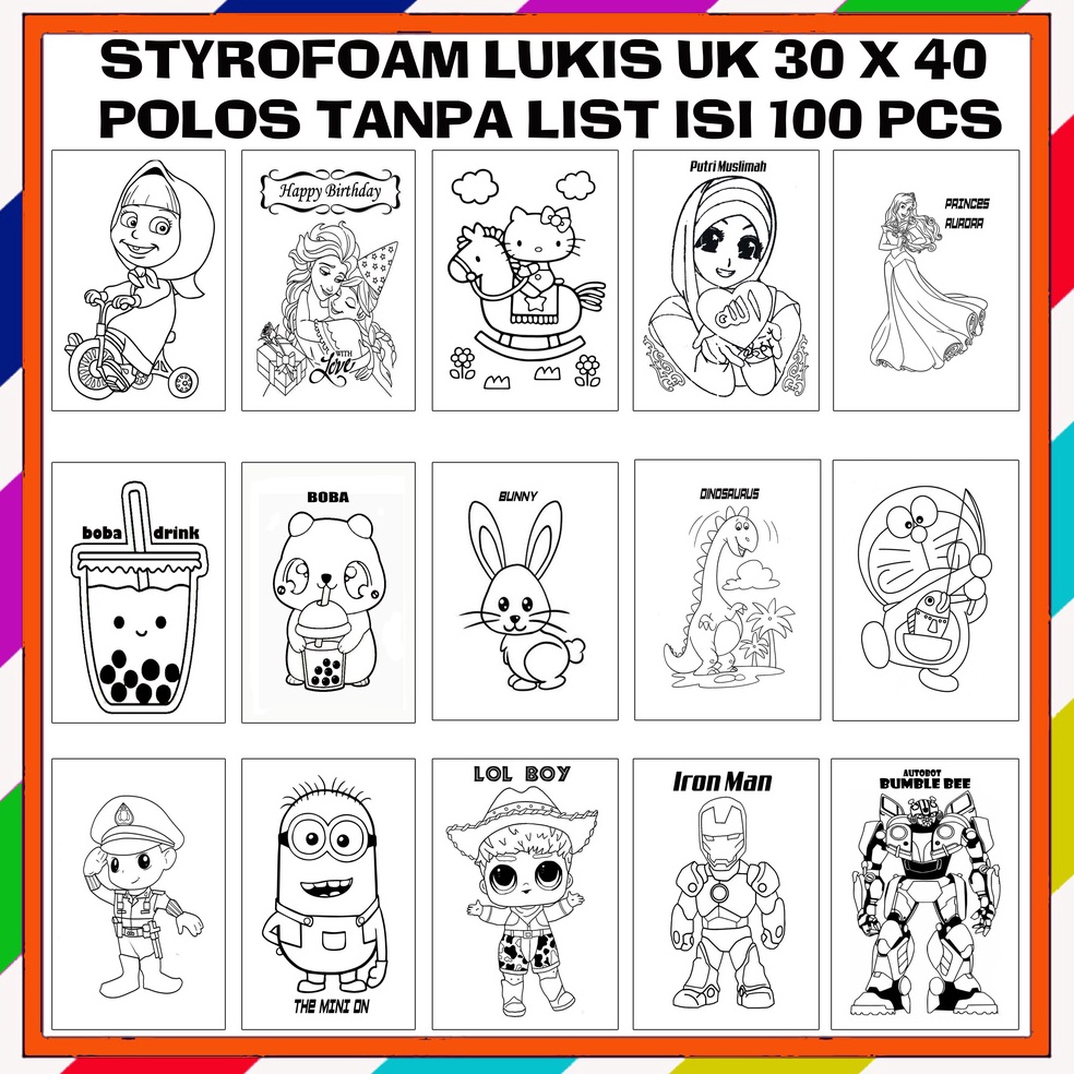 

lssl -78 Paket grosir styrofoam lukis uk 30 x 40 isi 100 polos tanpa list Big Discount