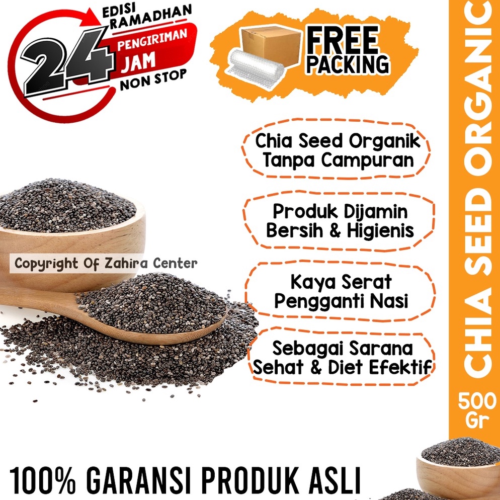 

Terbaru.. Organic Black Chia Seed 500Gr Premium Rasa Nikmat Dijamin Bersih Higienis Untuk Diet Ketogenic Keto IJT