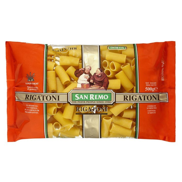 

Sanremo Pasta Rigatoni 500gr