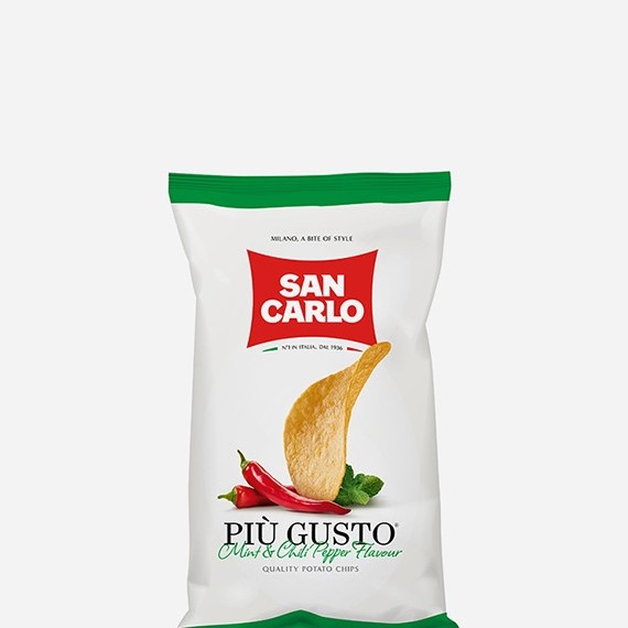 

San Carlo Piu Gusto Mint & Chili Pepper Keripik 150gr