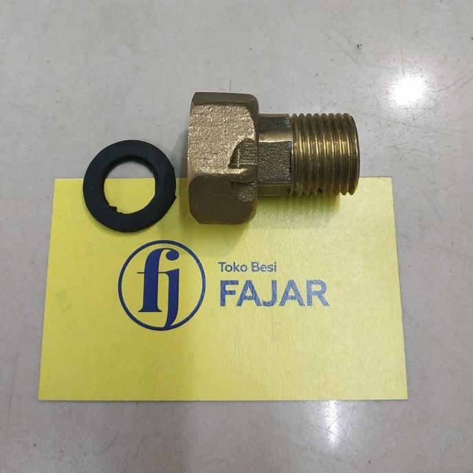 :>:>:>:>] mur kopling meteran air kuningan 3/4 x 1/2 pdam / pam