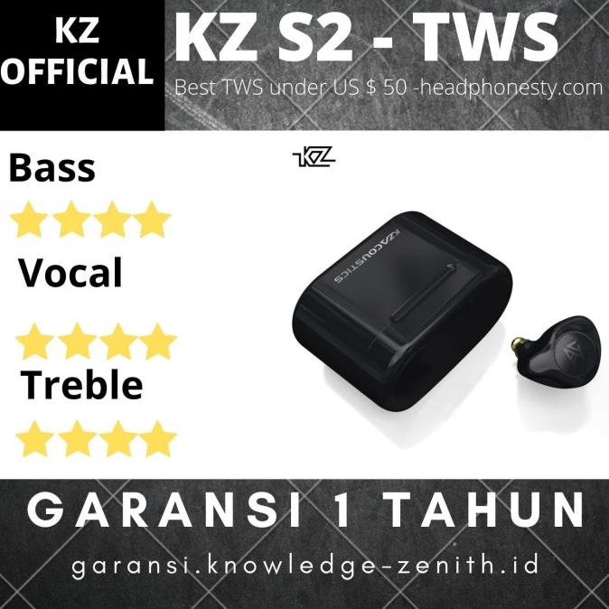 Knowledge KZ S2 Hybrid TWS headset bluetooth with gaming mode