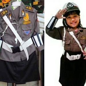 Baju Kostum Polisi Anak Cewek/Anak Perempuan
