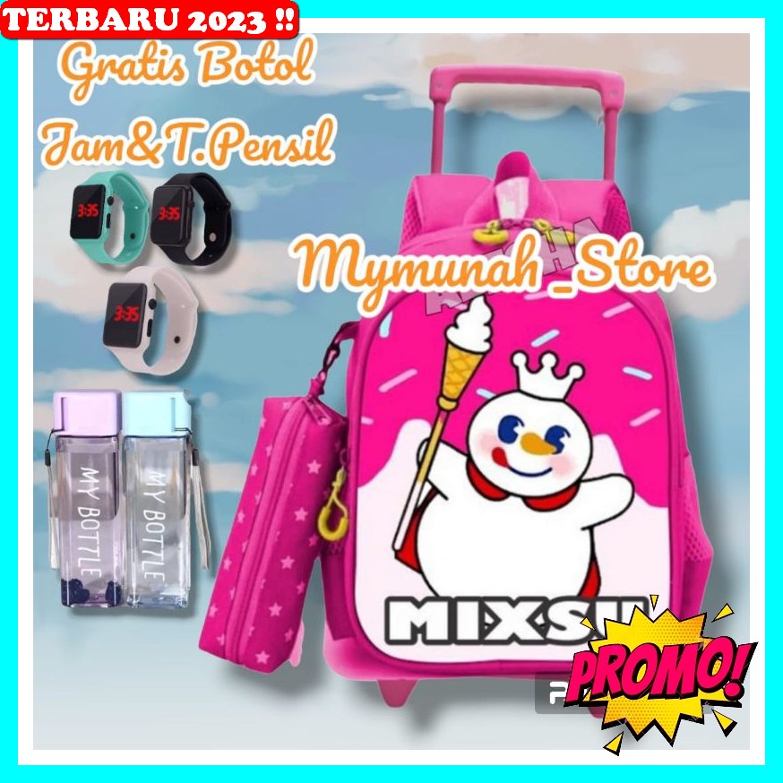 Trolley Perempuan Sd Tas Troli Anak Tk Trolly Laki Import Ransel Roda Traveling Ts Besar Jumbo Bayi 