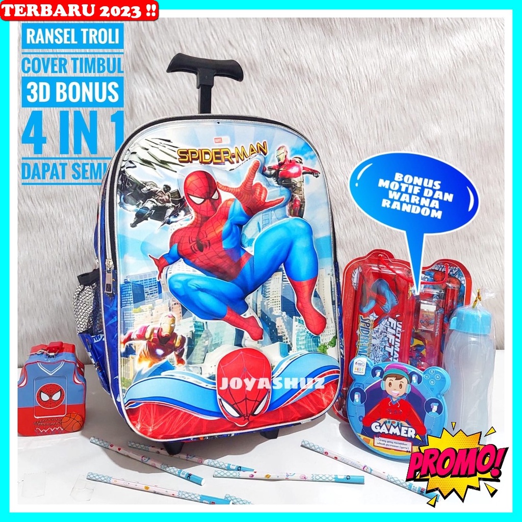 Ransel Roda Traveling Tas Troli Anak Tk Ts Besar Jumbo Bayi Troly Sekolah Tiga Paud Cewek Troley Lip
