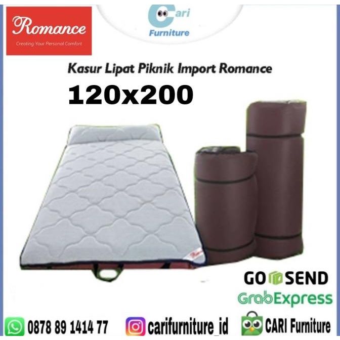 Kasur Lipat Piknik Travel Bed Import Romance uk 120 x 190 cm