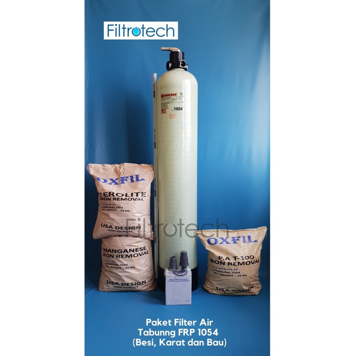 Paket Filter Air Tabung Frp 1054 Air Sumur 2 (Besi,Karat Dan Bau )