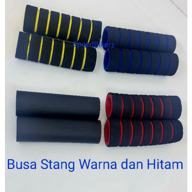 ★★ yl Busa Stang Pendek Busa stang potong Warna Dan Hitam Polos Anti Air / Busa Sponge Stang Sepeda 