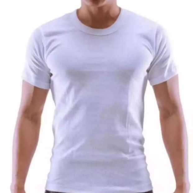 idGg5G0 KAOS OBLONG POLOS PUTIH LENGAN PENDEK/KAOS DALAMAN PRIA