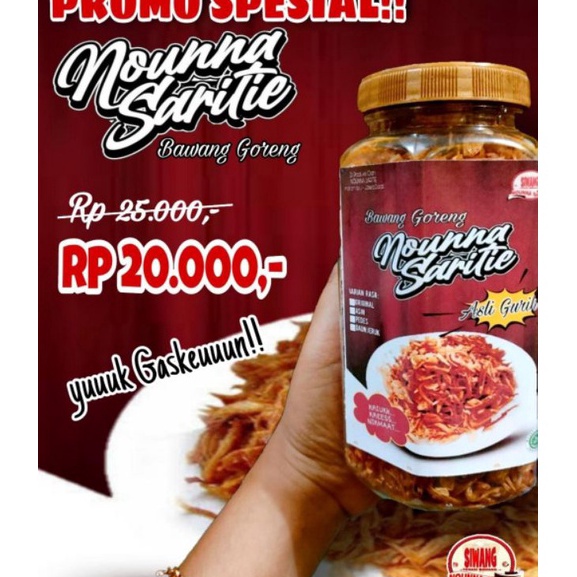 

Best Terlaris Bawang Goreng Nounna Saritie 250 gr