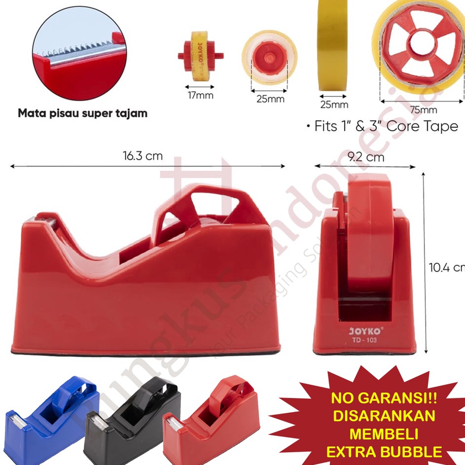 

Stock Banyak Tape Dispenser Joyko TD 103 / Pemotong / Tempat Lakban Promo