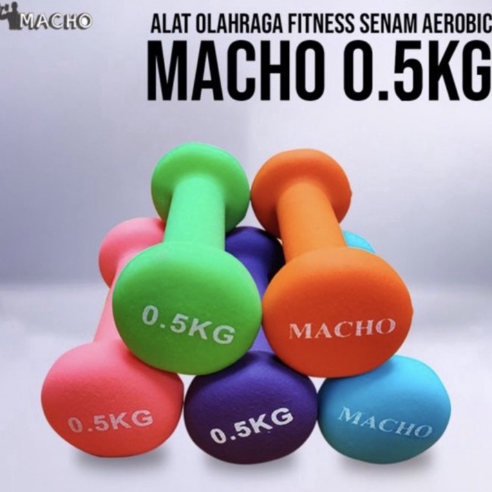 Star 12.12 Dumble Dumbbell Barbel Neoprene Macho 0.5 Kg gas 