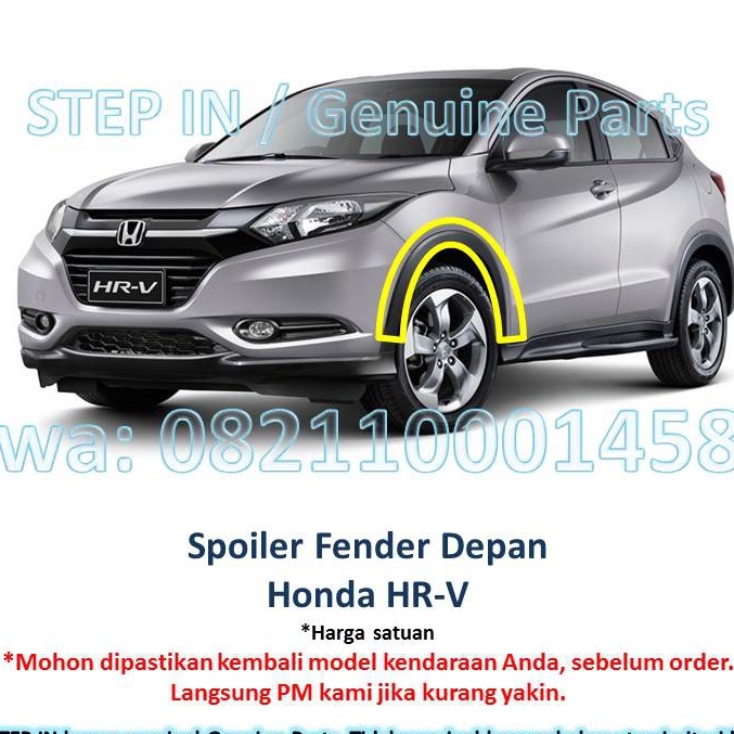 Paling Popular Spoiler Fender Depan Lis Moulding Honda HRV HR-V 2015 2016 2017 2018 2019 2020 2021 H