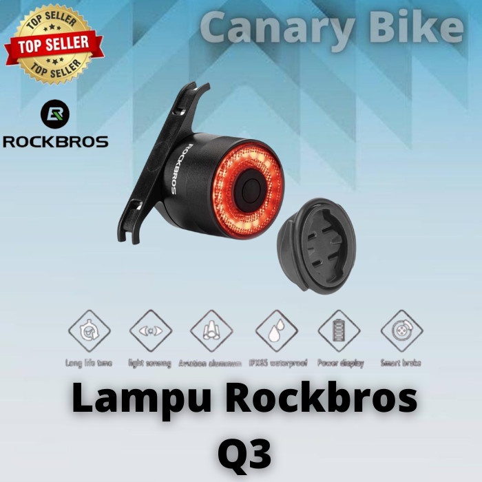 Terlaris Lampu Sepeda Belakang Rockbros Q3 , Lampu Rem Sepeda , Rockbros Q3