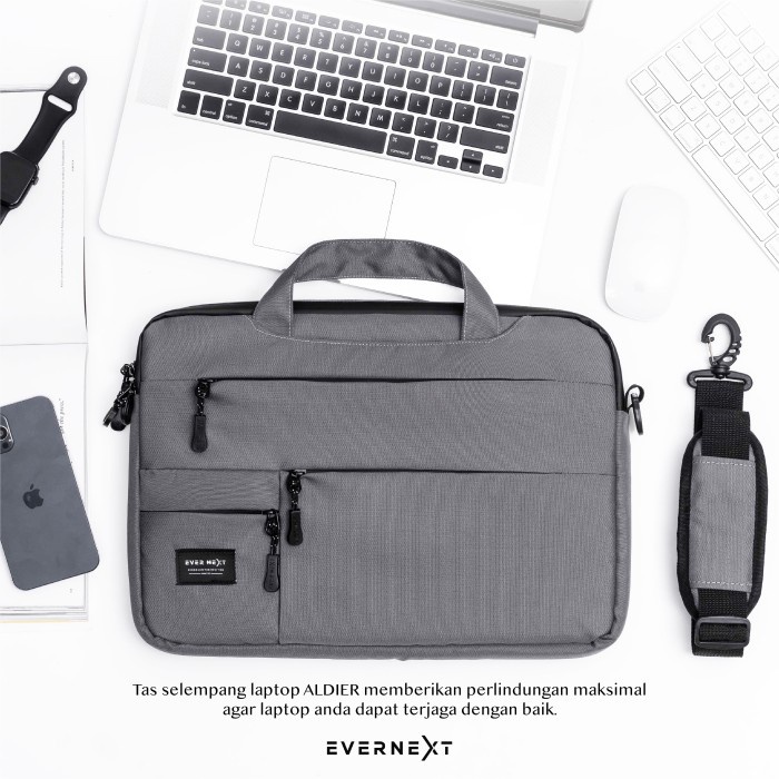 tas selempang pria TAS SELEMPANG LAPTOP WATERPROOF TAS LAPTOP ALDIER SHOULDER BAG PRIA - GREY(K6K7) 