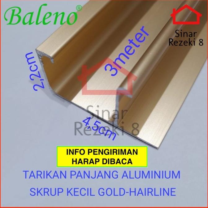 =+=+=+] Profil Tarikan Aluminium GOLD Handle Frame Kitchen Lis Edging GP 30