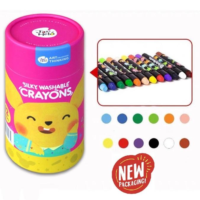 

New Joan Miro Babyroo Silky Crayon 12 Color Oil Pastel Krayon Pengiriman Cepat