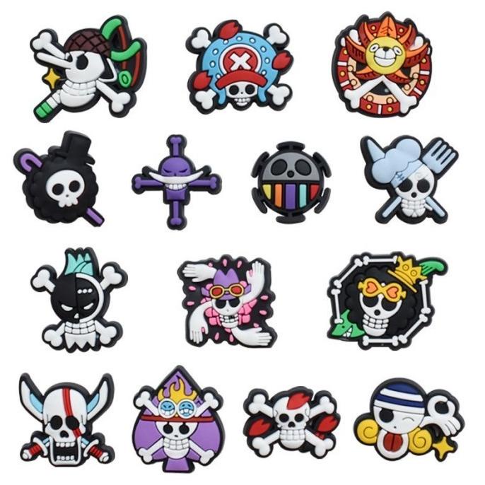 PIN SANDAL CROCS JIBBITZ BENDERA ONE PIECE HIASAN CANTOLAN SEPATU 191