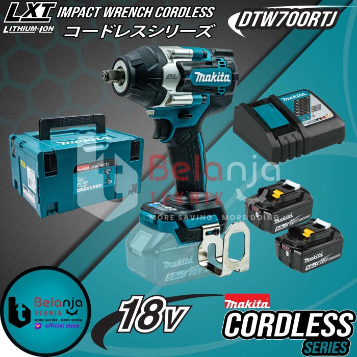 Makita Impact Wrench Cordless DTW700RTJ Pembuka Baut 1/2" 18V DTW 700 keren