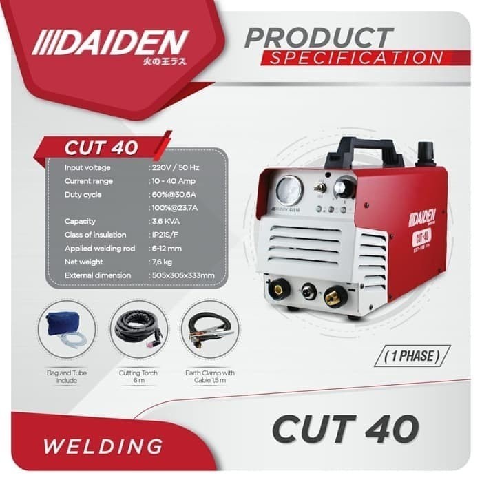Daiden Mesin Plasma Cut 40 Trafo Las Listrik Cutting Welding Machine keren