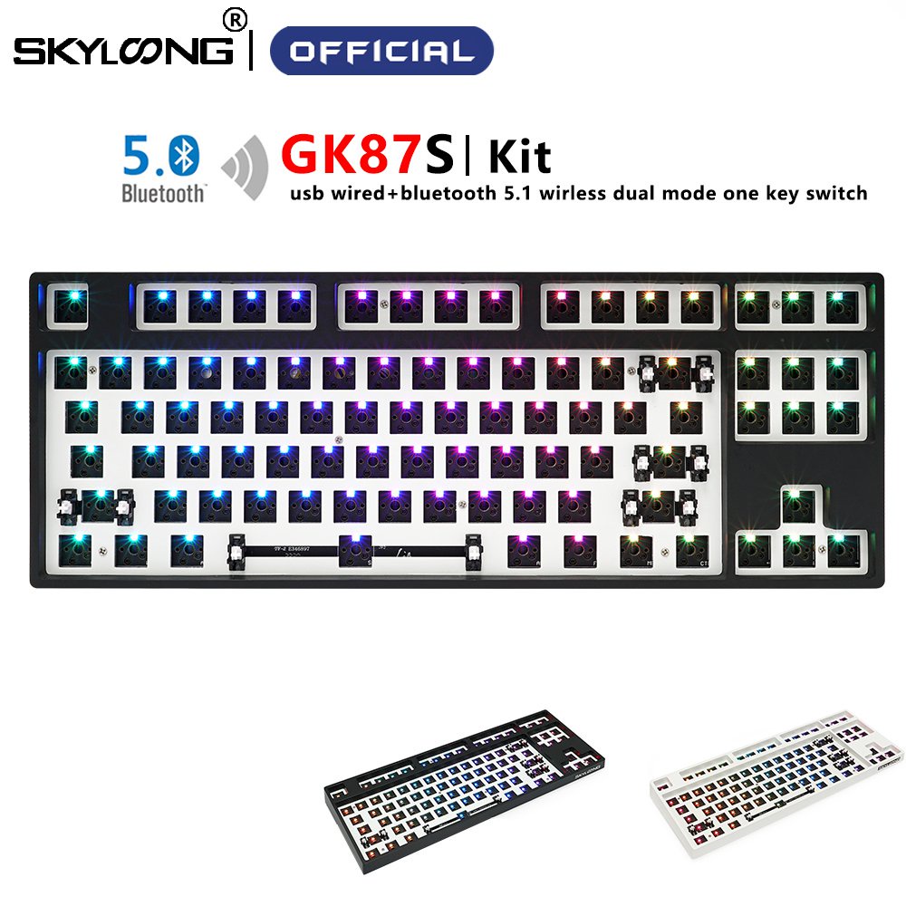 ✅&SKYLOONG GK87 GK87S KIT Mechanical Gaming Keyboard 87 Keys Optics Hot Swap Wired Wireless Bluetoot