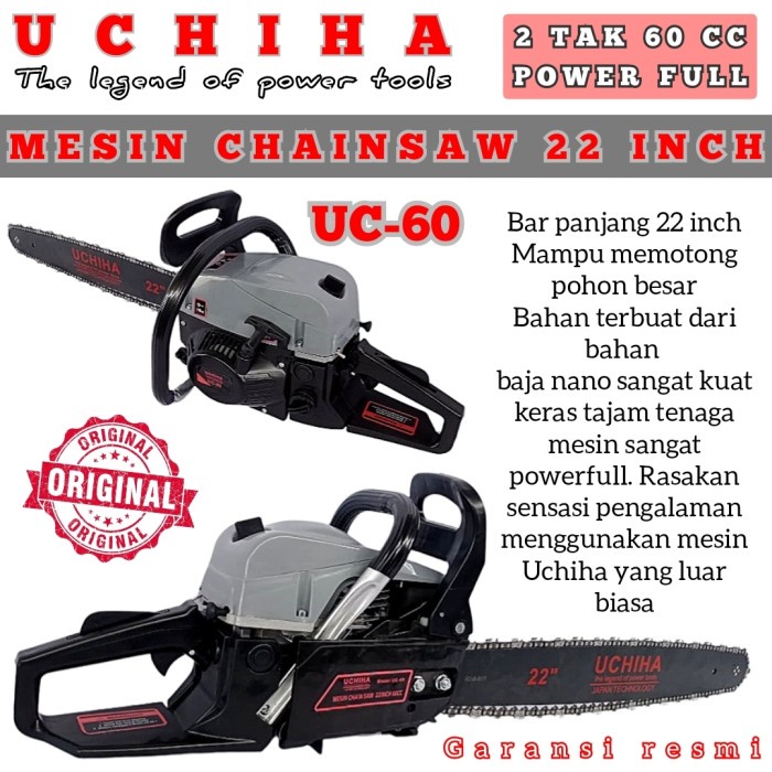nice mesin chainsaw mini 12in gergaji pemotong kayu UCHIHA lengkap