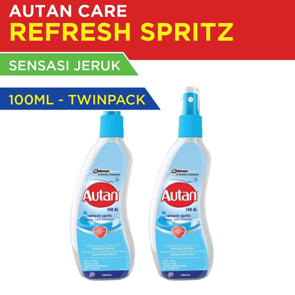 Big Sale Autan Refresh Spritz Liquid Bottle 100 ml - Twin Pack S70 ✢