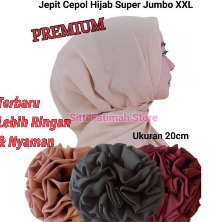 Murah Jepit cepolan hijab Turki Super jumbo XXL cepolan hijab cepol mawar Scrunchie Jumbo