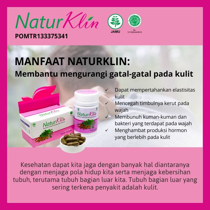 NATURKLIN Naturafit Membantu Mengobati Penyakit Kulit Darah Kotor Jerawat Gatal-Gatal dan Bisul