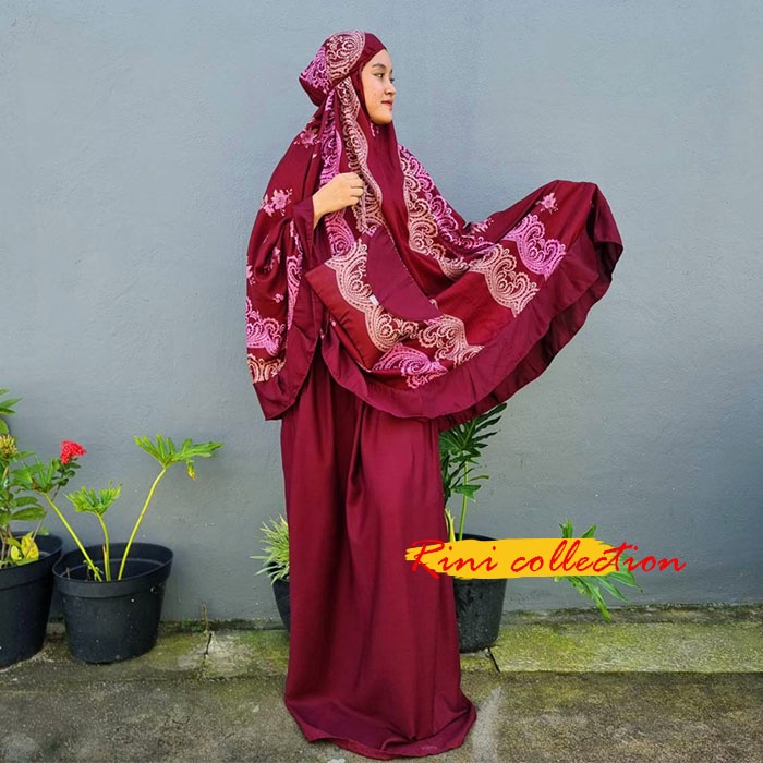 Mukena Bali Jumbo Motif Mahkota