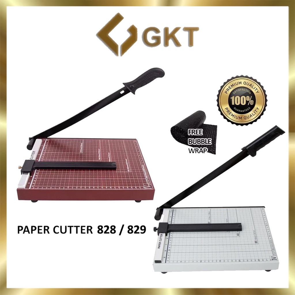 

Paper Cutter B4 , A4 , A4+ , A5 Besi/Kayu (Alat Potong/Mesin Pemotong Kertas HVS, Sticker, Dos, PVC ID Card, Yellow Board, Art Paper, Vinyl, Bontax Camel, Kertas Foto A4, Silky, Glossy Photo)