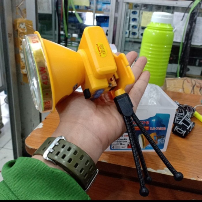 ORI HEADLAMP SENTER KEPALA KAWACHI LS-740A 40 W SELAM DIVING TRIPOD